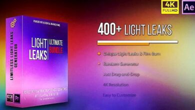 تسريبات ضوئية فوركيه جديد 4K Ultimate Light Leaks Bundle 15064332 - Project for After Effects