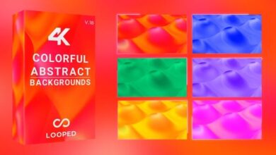 حلقة خلفية السائل الملونة الدوامة Videohive - Colorful Swirling Liquid Background Loop 30197276