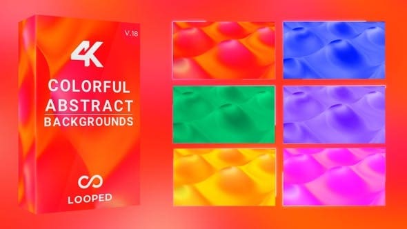 حلقة خلفية السائل الملونة الدوامة Videohive - Colorful Swirling Liquid Background Loop 30197276