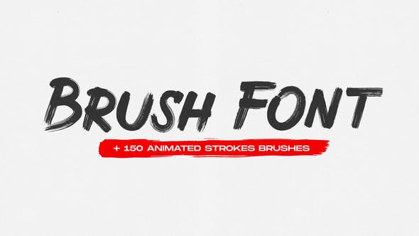Videohive - Brush Animated Font - 31366550