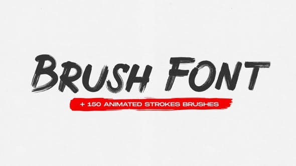 Videohive - Brush Animated Font - 31366550