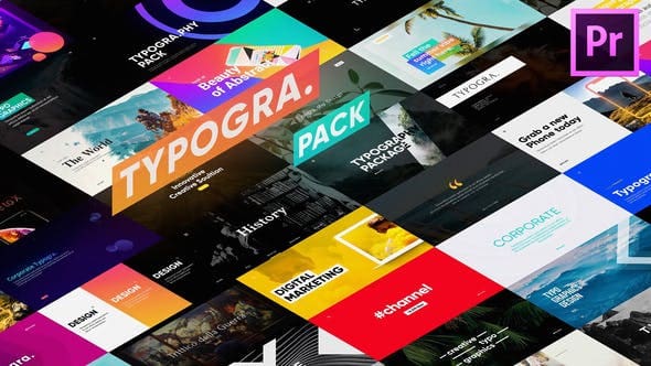 الحزمة كاملة للبريمير Videohive - Typography Pack for Premiere Pro - 31602672