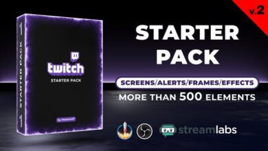 الحزمة الجديدة كاملة Videohive - Twitch Starter Pack V2 - 29407656 - Project for After Effects