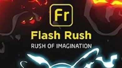 ملحق جديد للفوتوشوب  Flash rush for photoshop flash fx animation pack
