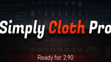 الملحق المشهور كامل Blender Market - Simply Cloth Pro
