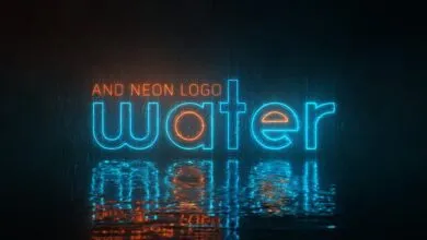 Videohive - Water and Neon Logo - 29819067 - Project for After Effects