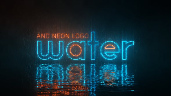 Videohive - Water and Neon Logo - 29819067 - Project for After Effects