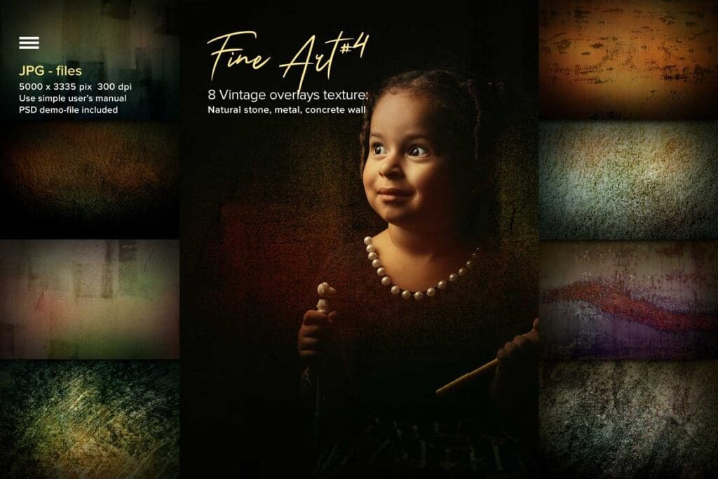 تراكيب الفن الراقي Fine Art Vintage Portrait Textures 4 - 6046186