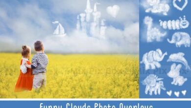 تراكيب غيوم مضحكة Funny Clouds Photo Overlays - 6043289