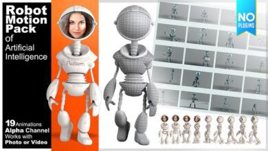 حزمة الروبوت كاملة Videohive - Robot Motion Pack of Artificial Intelligence 25247945