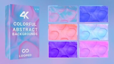 حزمة التدرجات السائلة المتوهجة الملونة Videohive - Colorful Glowing Liquid Gradients Pack 30196947