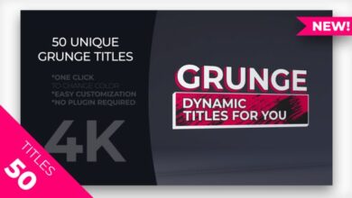 Videohive - 50 Grunge Titles 23172864 قوالب افترافكت مجانية جديدة
