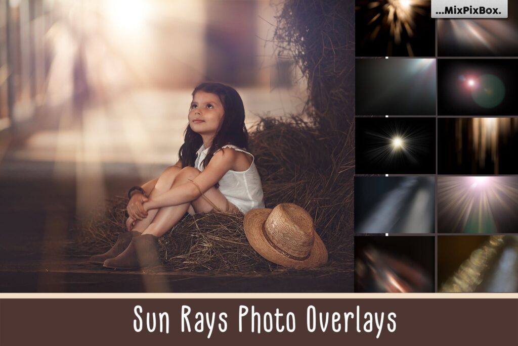 تراكيب أشعة الشمس Sun Rays Photo Overlays - 6043690
