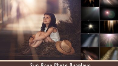 تراكيب أشعة الشمس Sun Rays Photo Overlays - 6043690