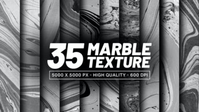 35 تراكب نسيج الحبر الرخامي 35 Marble Ink Texture Overlay