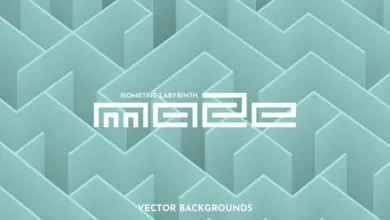 خلفيات المتاهة متساوي القياس فيكتور  Isometric Maze Vector Backgrounds