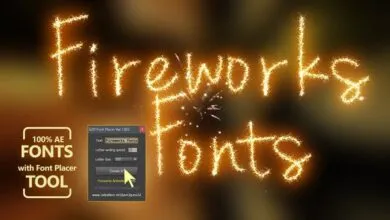 حزمة خطوط الرسوم المتحركة للألعاب النارية مع الأداة Videohive - Fireworks Animated Font Pack with Tool - 31992844