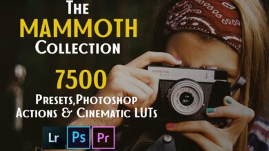 جديد 7500 إعدادات Lightroom المسبقة (فلاتر) واكشنات فوتوشوب Photoshop و LUT السينمائية