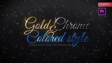 تحميل تيلجرام /عناوين الصلب المطلي بالكروم الذهبي للبريمير Videohive - Gold Chrome Colored Steel Titles - 24647949 - Premiere Pro Templates