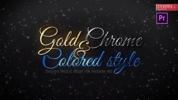 تحميل تيلجرام /عناوين الصلب المطلي بالكروم الذهبي للبريمير Videohive - Gold Chrome Colored Steel Titles - 24647949 - Premiere Pro Templates