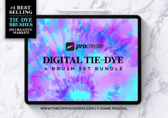 Procreate Tie-Dye Brush Bundle 11979061