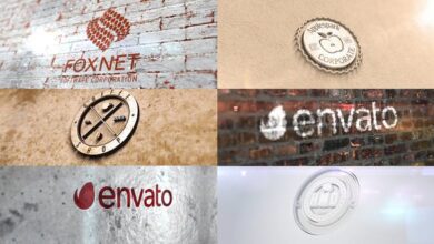 تحميل تيلجرام Videohive - Photo Realistic Logo Mockup Pack 04 : Wall Pack 32280661