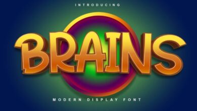 خط Brains Font المدفوع