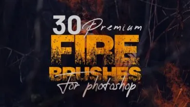 فرش حريق او نار مدفوعة للفوتوشوب