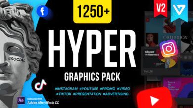 الحزمة الهايبر الضخمة كاملة Videohive - Hyper - Graphics Pack V2.1 - 24835354