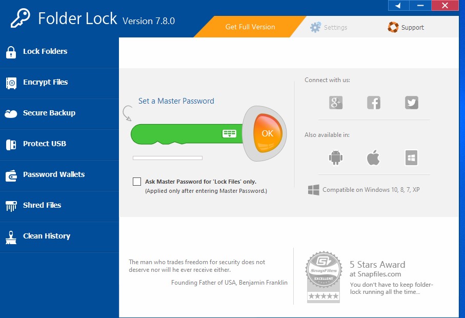 اصدار جديد Folder Lock 7.8.6 Multilingual اغلاق المجلدات بكلمة سر