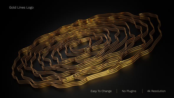 Videohive - Gold Lines Logo - 31530330 - Project for After Effects