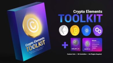 حزمة عناصر التشفير كاملة Videohive - Crypto Elements Toolkit 32719240