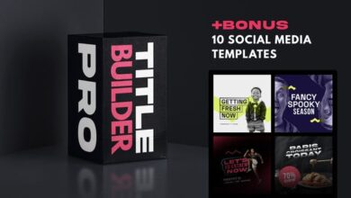 حزمة بناء العناوين كاملة Title Builder Pro - Bonus 10 social media templates - InteractiveBro