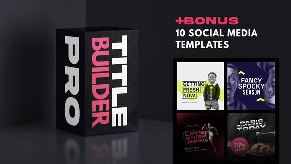 حزمة بناء العناوين كاملة Title Builder Pro - Bonus 10 social media templates - InteractiveBro
