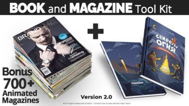 الحزمة كاملة مجموعة أدوات الكتب والمجلات | 700+ الرسوم المتحركة لمجلة بريميد Videohive - Book and Magazine ToolKit | 700+Premade Magazine Animations V2 - 27589024