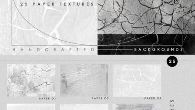 Abstract Crackled Paper Textures