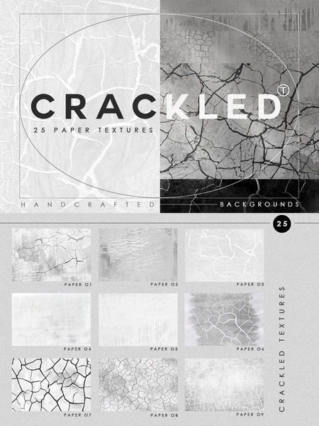 Abstract Crackled Paper Textures