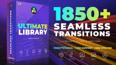 الحزمة كاملة Videohive - Seamless Transitions for DaVinci Resolve V3.1 - 29835571