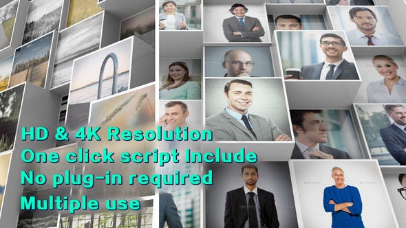 Videohive - 3D Mosaic Corporate Logo - 19586071 - Project for After Effects