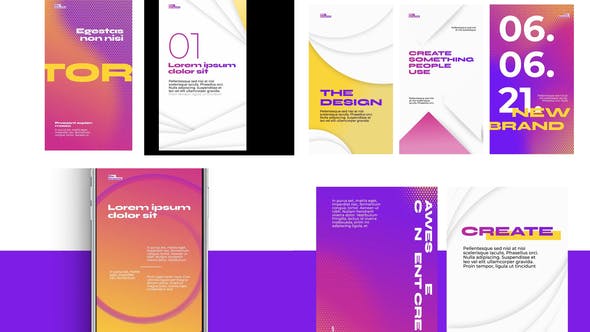 Videohive - Bright Abstract typography stories - 32690984