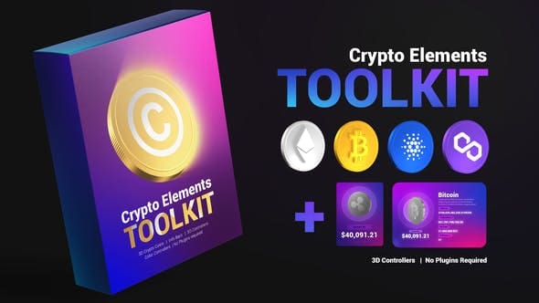 للبريمير مجموعة أدوات عناصر التشفير Videohive - Crypto Elements Toolkit - 32793801