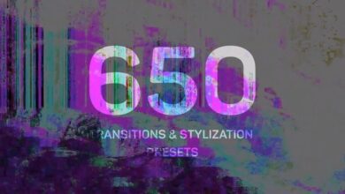 650 انتقالات جديدة للبريمير Motion Array - 650 Transitions & Stylizations (756517)