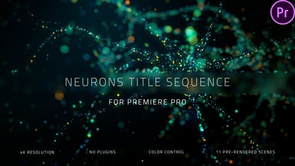 تسلسل عنوان الخلايا العصبية للبريمير والافترافكت Videohive - Neurons Title Sequence For Premiere Pro - 32095101