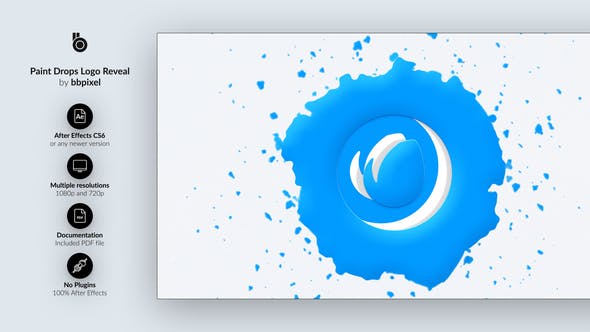 Videohive - Paint Drop Logo Reveal 30948454- قالب افترافكت