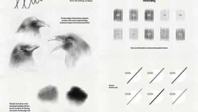 فرش فوتوشوب قلم رصاص أساسية Basic Pencil Photoshop Brushes