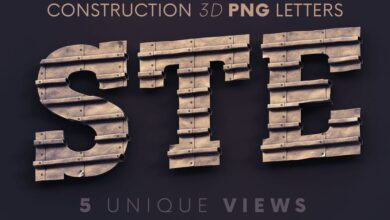 إنشاءات فولاذية - حروف ثلاثية الأبعاد Steel Construct - 3D Lettering