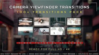 للبريمير حزمة انتقالات محدد منظر الكاميرا Camera Viewfinder Transitions Pack 100+ 763282 - Premiere Pro Templates