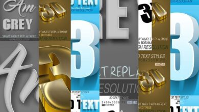 30 حزمة مزيج نص ثلاثي الأبعاد  30 Bundle 3D Text Mix 21_7_20