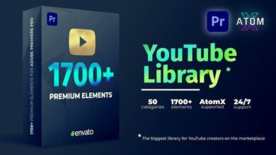 الحزمة كاملة شغالة مية بالمية Videohive - Youtube Pack - Transitions V2.1 - 27009072 - Project & Script for Premiere Pro