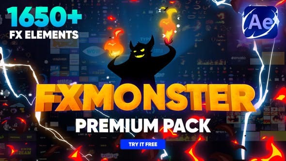 Videohive - FX MONSTER - Premium Pack [1650+ 2D FX Elements] - 32201381